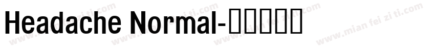 Headache Normal字体转换